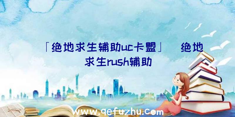 「绝地求生辅助uc卡盟」|绝地求生rush辅助